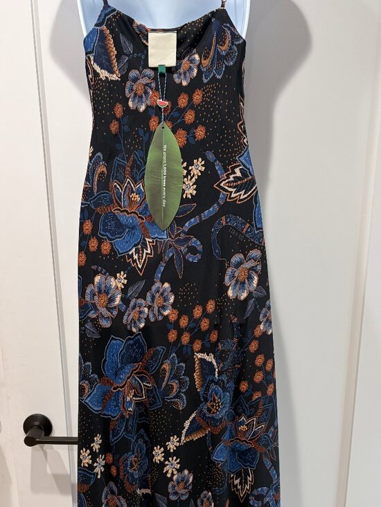 FARM Rio Dresses & Skirts - FARM RIO Snakes Bouquet Black Slip Maxi Dress NWT Small Discontinued!